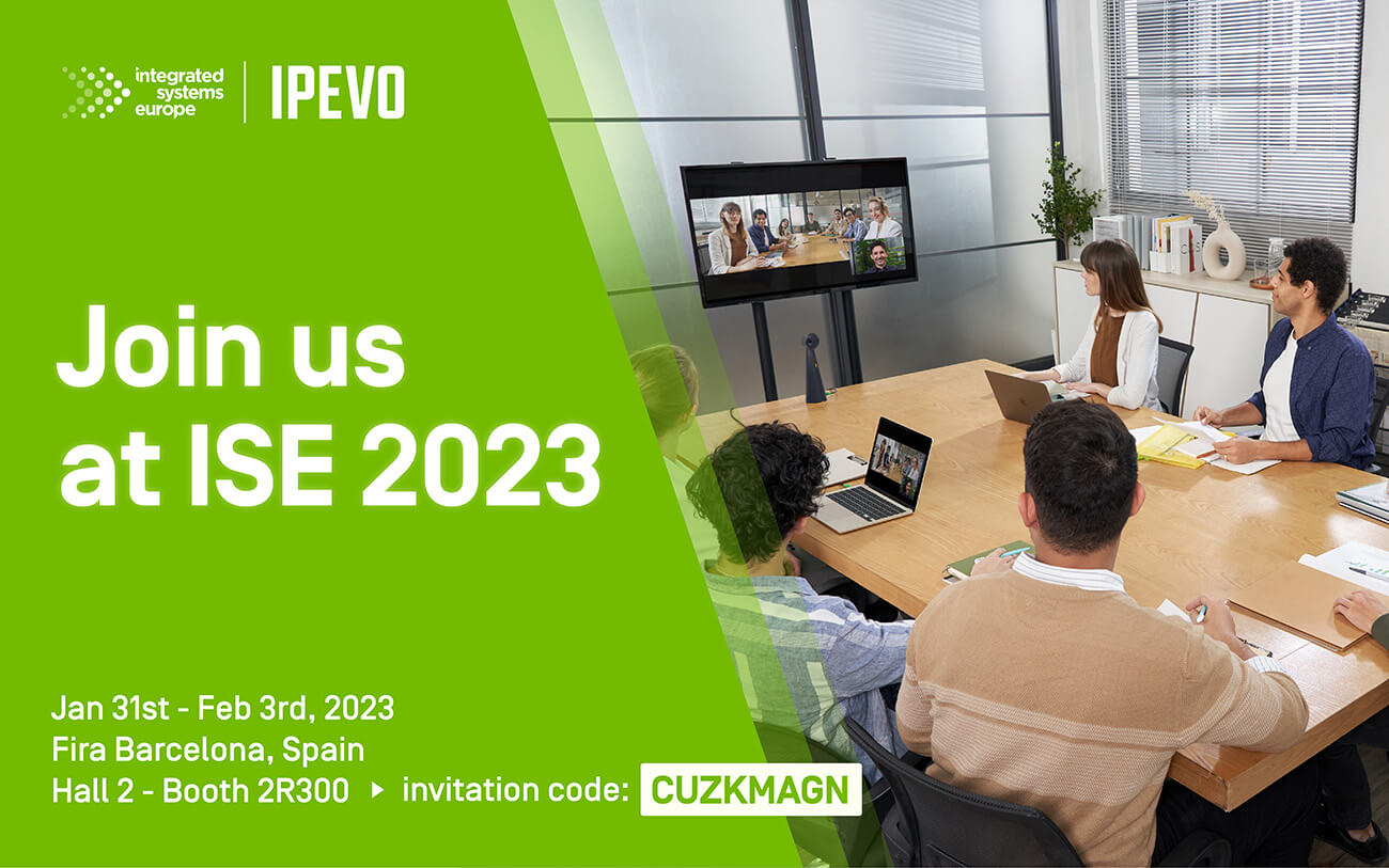 Visit us on May 10-13 at ISE 2022, stand 2H215 in Fira Barcelona, Spain to explore our whole new approach to immersive video conferencing and smart digital learning.